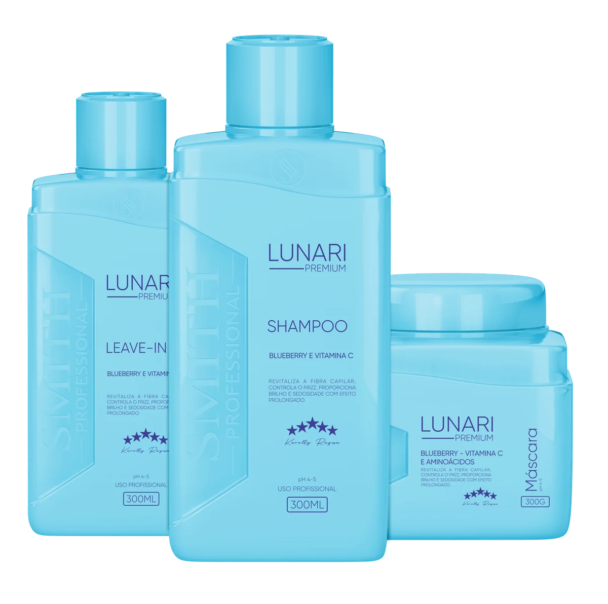 Kit Lunari Premium com shampoo, leave-in e máscara